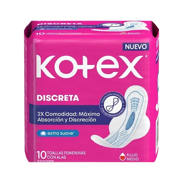 Toallas Higienicas Discreta Kotex