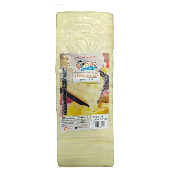 Queso Ideeal Mozarella Bloque Tajado 