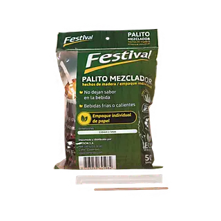 Palito Mezclador Bambu Festival