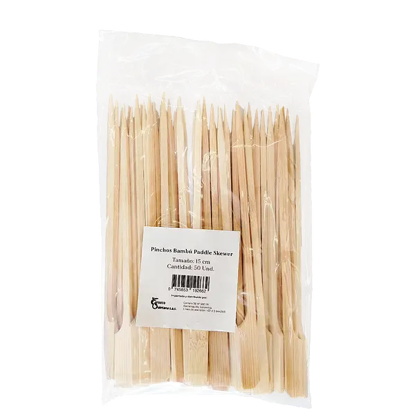 Palillo Bambu Bandera Hamburguesa Paddle Oroquin
