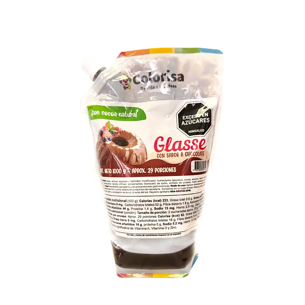 Glasse Chocolate Con Tapa Colorisa