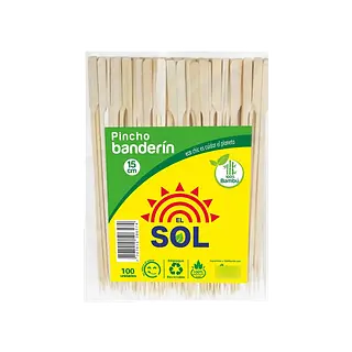 Palillos Bambú Hamburguesa Paddle El Sol