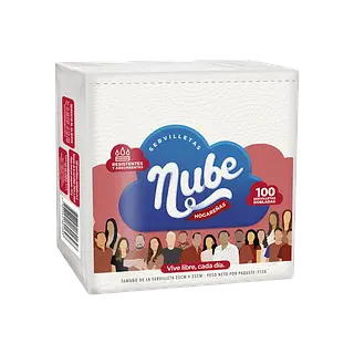 Servilleta Doblada En Cuatro Nube
