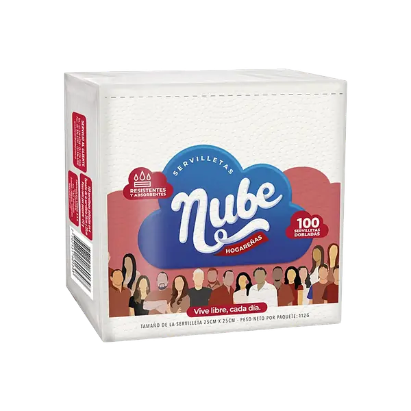 Servilleta Doblada En Cuatro Nube