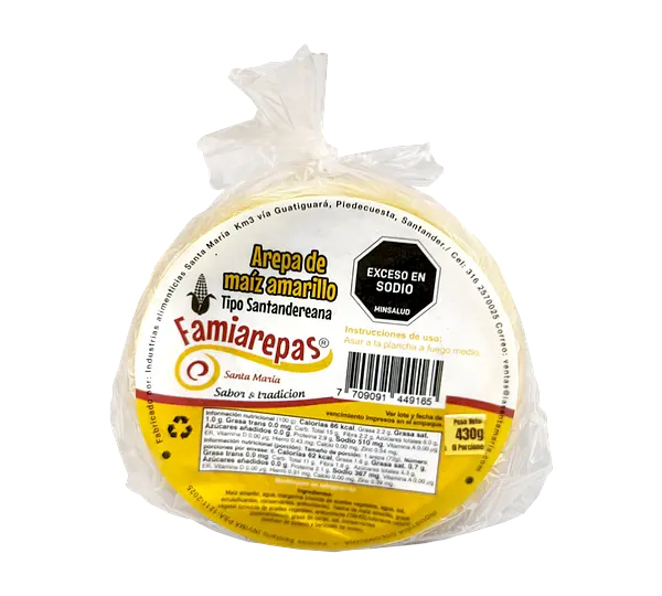 Arepa Maiz Amarillo Famiarepa