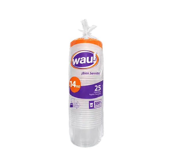 Contenedor Plastico + Tapa Deli Wau