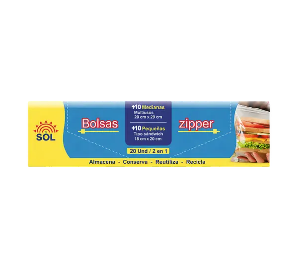Bolsas Zipper 2 En 1 El Sol