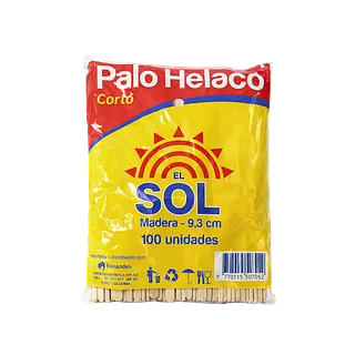 Paleta Madera Helado Corta El Sol