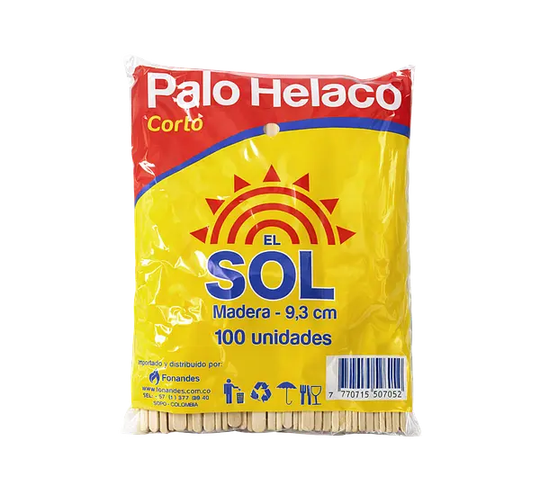 Paleta Madera Helado Corta El Sol