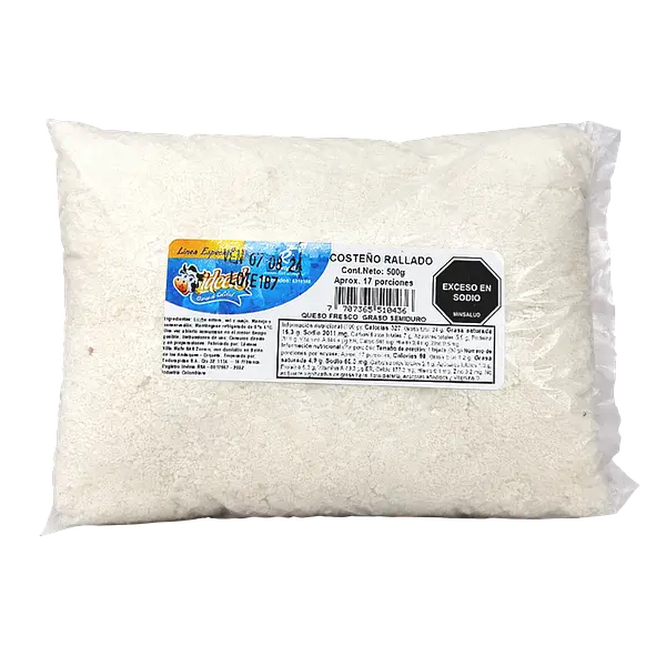 Queso Costeño Rallado Empacado