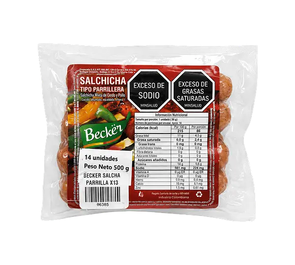 Salchicha Parrilla Becker