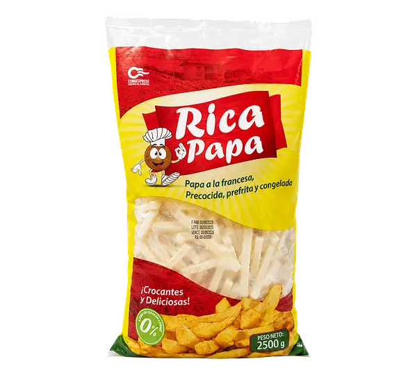 Papa Congelada Rica Papa Nacional 9x9 Delgada