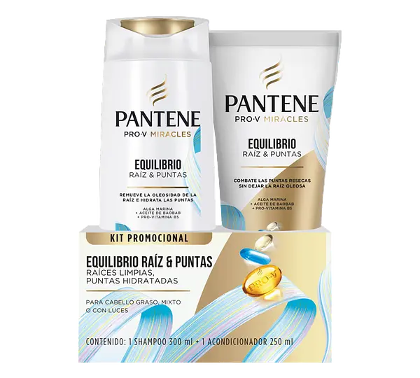 Shampoo Equilibrio 300 Ml Pantene+Acond 250ml