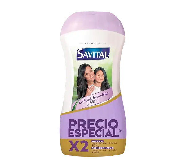 Shampoo Hialuronico 510ml Savital+Acond 490 Ml