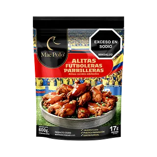 Alitas Pollo Futboleras Mac Pollo Bolsa