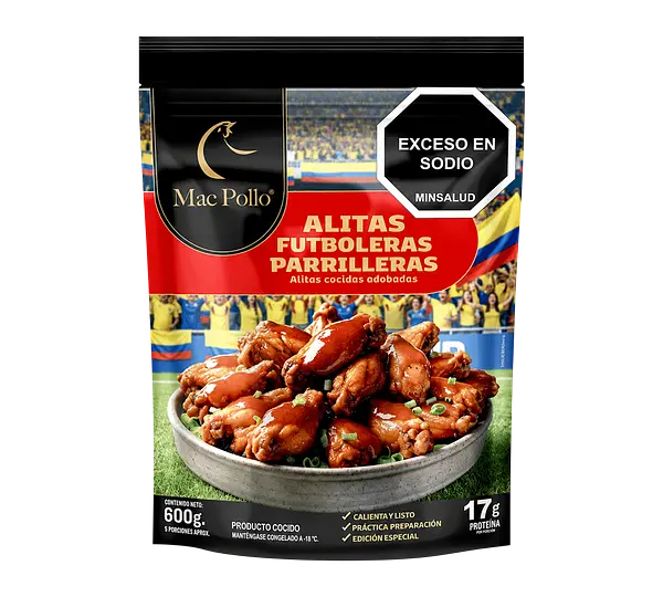 Alitas Pollo Futboleras Mac Pollo Bolsa