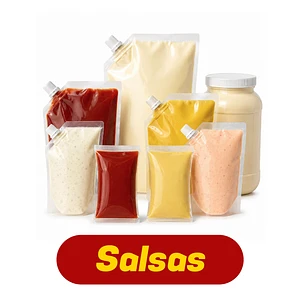 salsas institucionales, mayonesa, tomate, tartara, piña,bbq