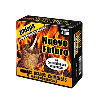 Chispa Iniciador De Fogata Y Carbón Nuevo Futuro 4 Unidades