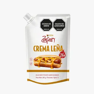 Salsa Crema Leña Hot Zafran 200 Gr Doypack