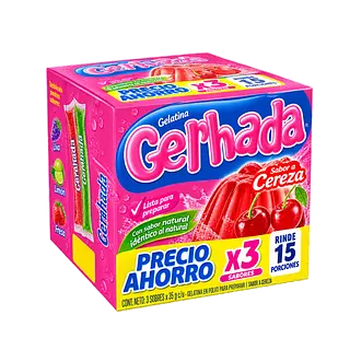 Gelatina Surtida Gelhada 35 Gr Paquete X 3