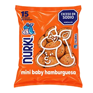 Pan Mini Baby Hamburguesa Nurki 160 Gr Paq X 15