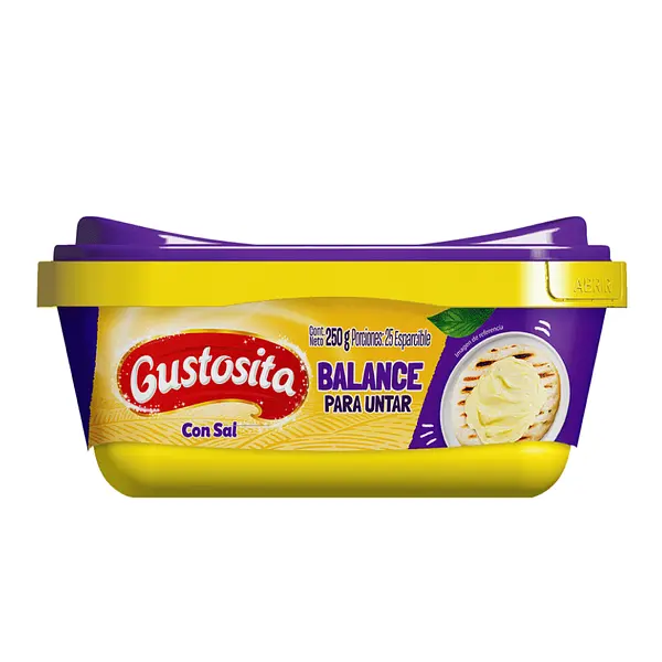Margarina Esparcible Morada Gustosita 250 Gr Taza