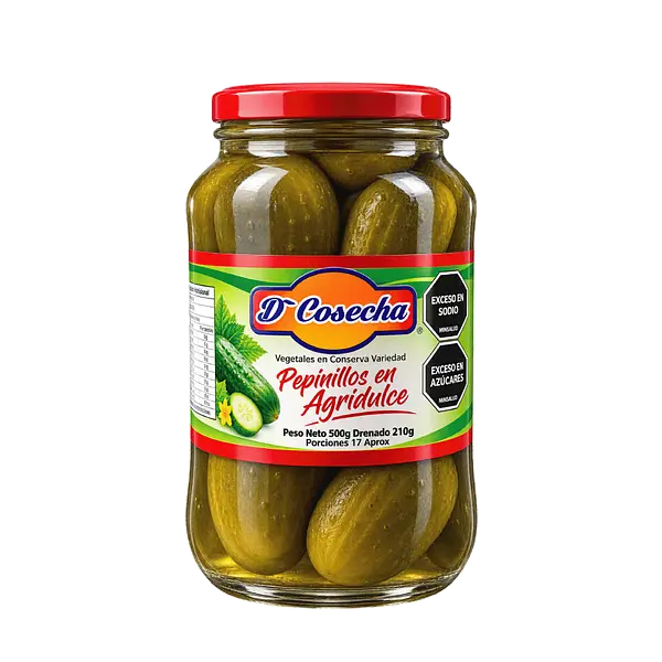 Pepinillo Agridulce Entero De Cosecha Frasco