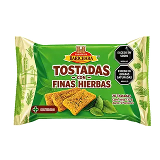 Tostadas Finas Hierbas Barichara Paquete
