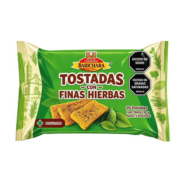 Tostadas Finas Hierbas Barichara Paquete