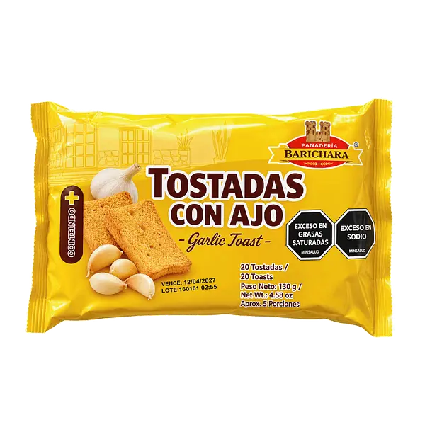 Tostadas Ajo Barichara Paquete