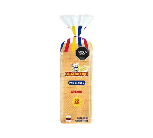 Pan Tajado Blanco Guadalupe