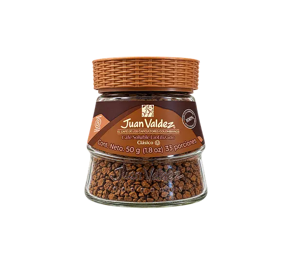 Café Liofilizado Clásico Juan Valdez Frasco