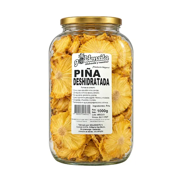 Piña Deshidratada Goldensita Frasco