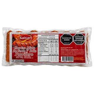 Chorizo Parrillero Mixto Salsan 1800 Gr X 20