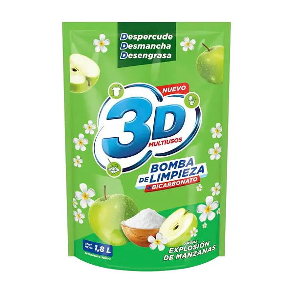 Detergente Liquido Manzana 3d Doypack