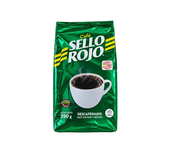 Cafe Molido Descafeinado Sello Rojo Bolsa