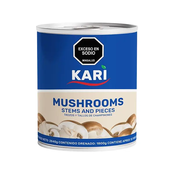 Champiñón Tajado Kari Lata Galón